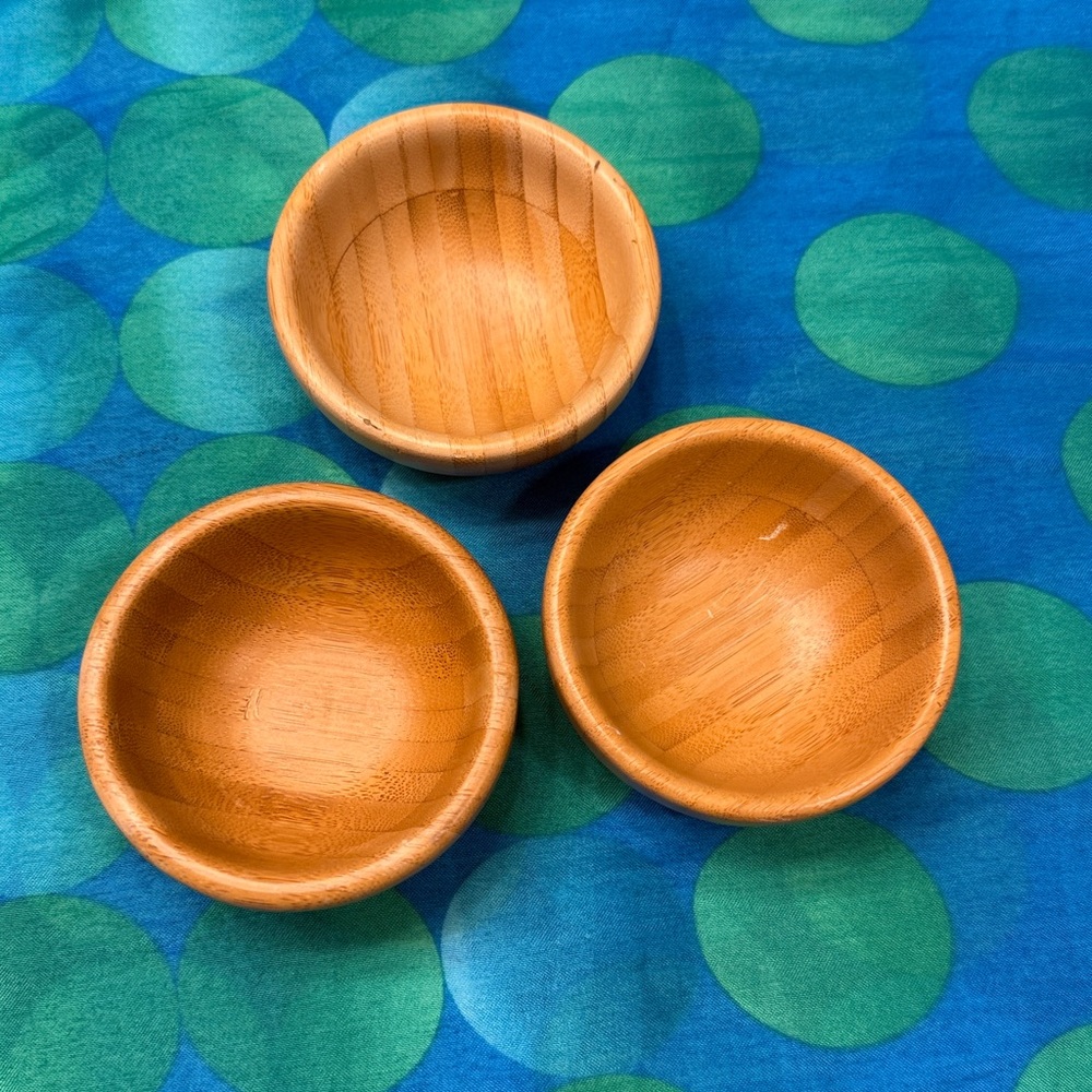 The Pampered Chef Bamboo Snack Bowls